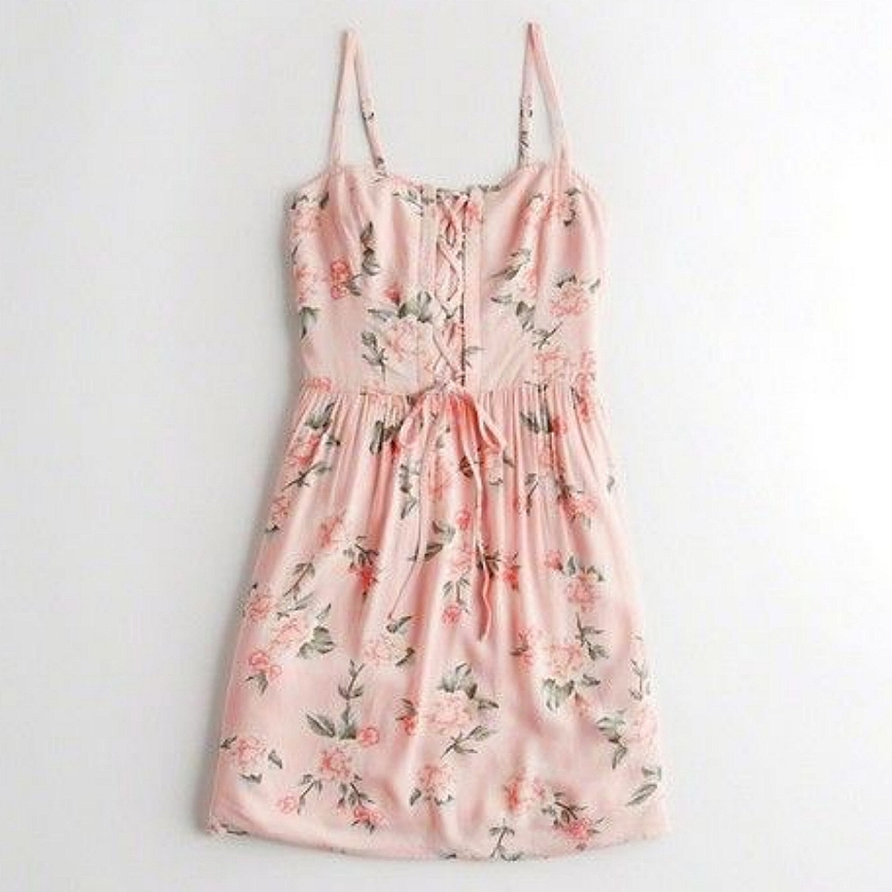Hollister Pink Floral Dress Size Small
